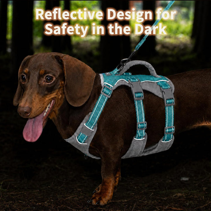 Huntboo Sicherheitsgeschirr Hund Ausbruchsicher, Panikgeschirr für Hunde, Reflektierendes Geschirr H