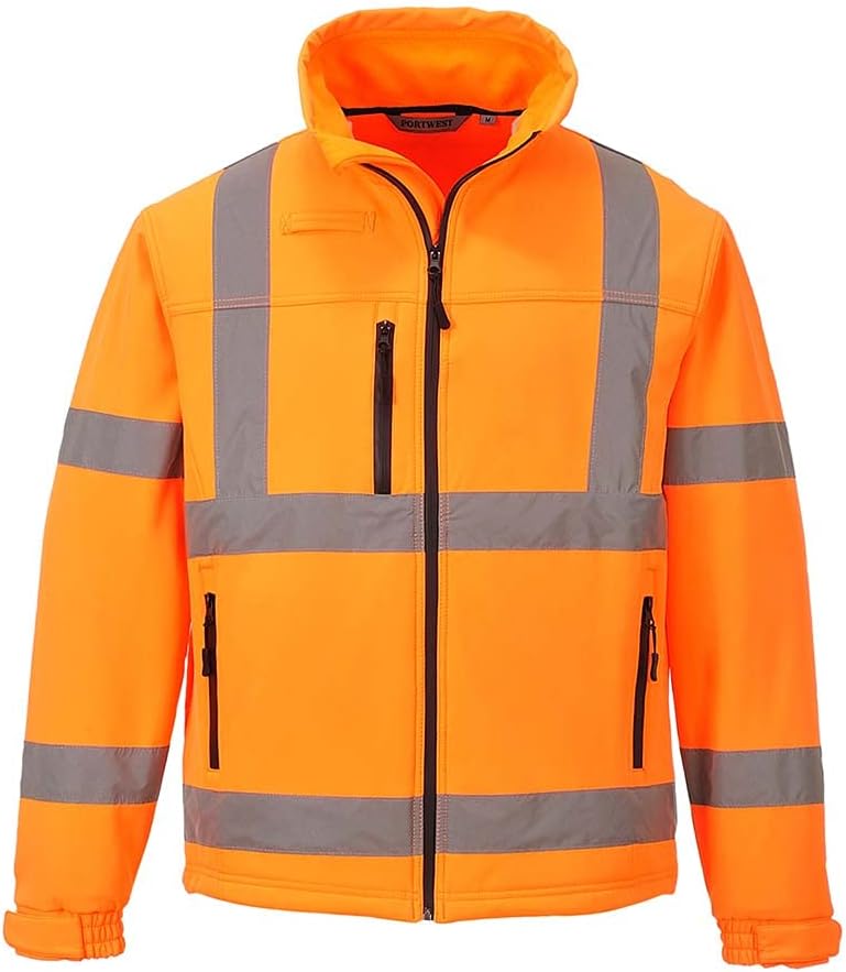 Portwest Klassische Hi-Vis Softshell-Jacke (3L), Grösse: L, Farbe: Orange, S424ORRL L Orange, L Oran