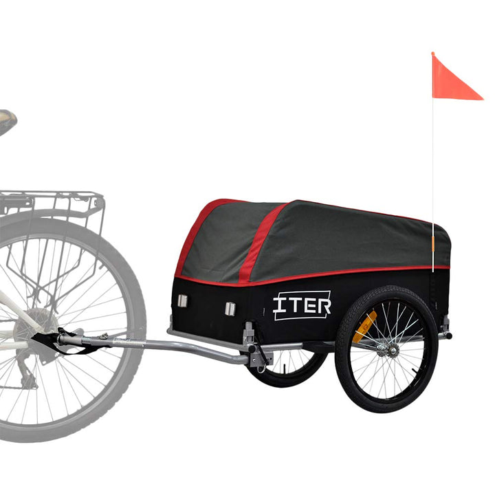 Papilioshop Iter Fahrradanhänger für Transport, Materialien Rot, Rot