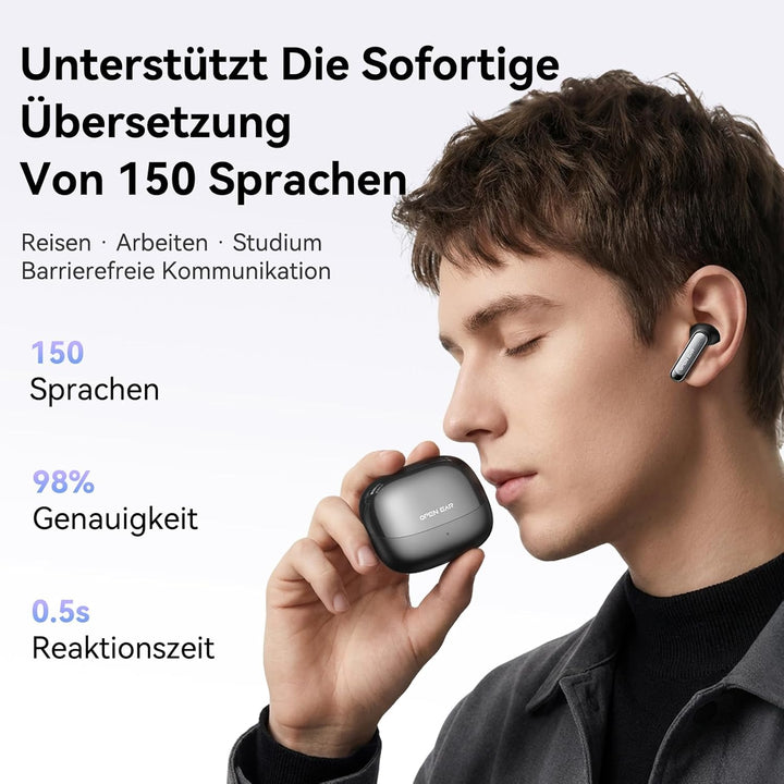 Ki Übersetzer Kopfhörer, 3-in-1 Übersetzungskopfhörer mit echtzeit übersetzung, 150 Sprachen Kopfhör