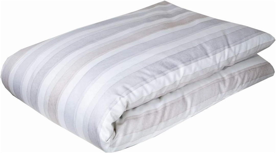 Schöner Wohnen Mako-Satin Wendebettwäsche Millie-B beige-grau 1 Bettbezug 200 x 200 cm + 2 Kissenbez