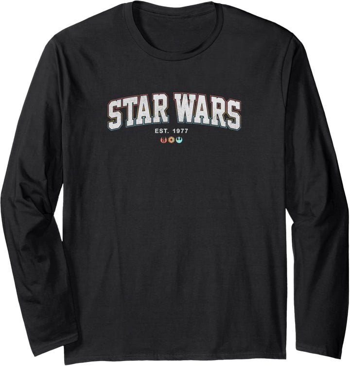 Star Wars Rainbow Outline Simple Star Wars Logo Langarmshirt