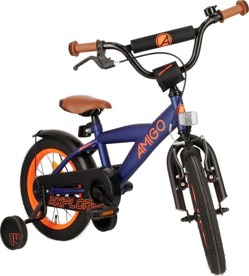 AMIGO Explorer - Kinderfahrrad - 12/14 / 16 Zoll - mit Handbremse, Rücktritt, Lenkerpolster und Stüt