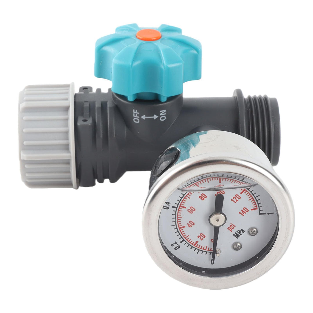 AYNEFY Wasserdruckventil, G3/4 Zoll, verstellbares Wasserdruckregelventil mit Manometer, Gewächshaus