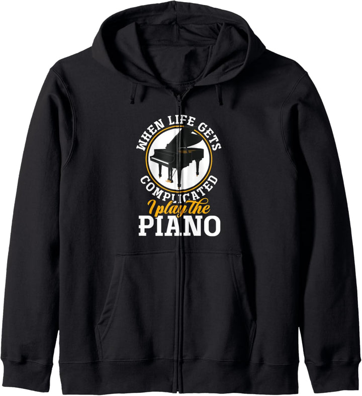 Lustiges Piano Klavier Klavierspieler Pianisten Kapuzenjacke