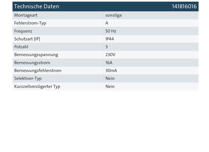 Kopp 141816016 PRCD-S, IP44, 230 VAC, im robusten Koffer, Vollgummi-Winkelst., Vollgummi-Kupplung mi