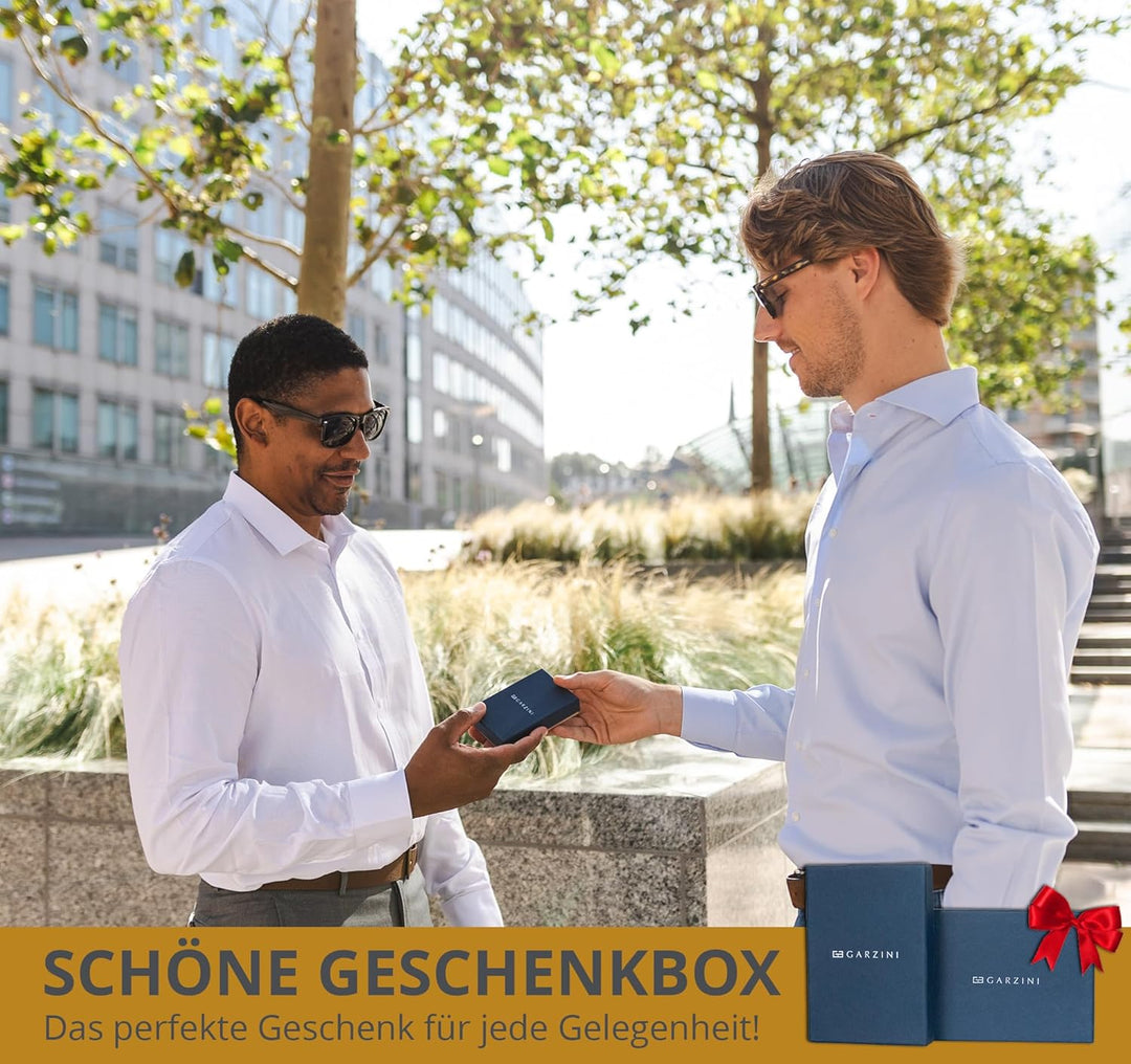 GARZINI Magic Wallet, RFID Geldbeutel für Herren aus echtem Leder mit Platz für 10 Karten, Mini Geld