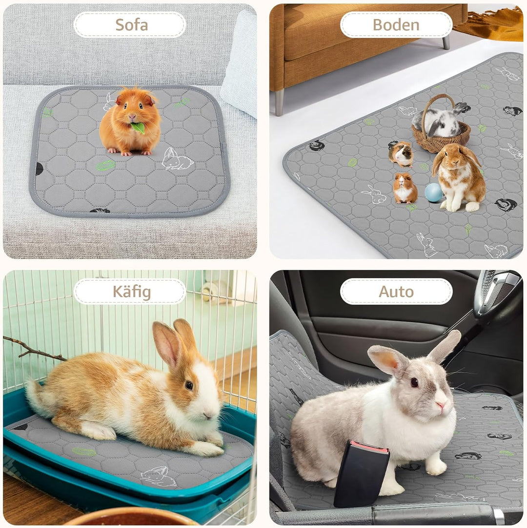 wasserdichte Pipipads für Meerschweinchen, super saugfähige PIPI unterlagen Kaninchen, Waschbare kle