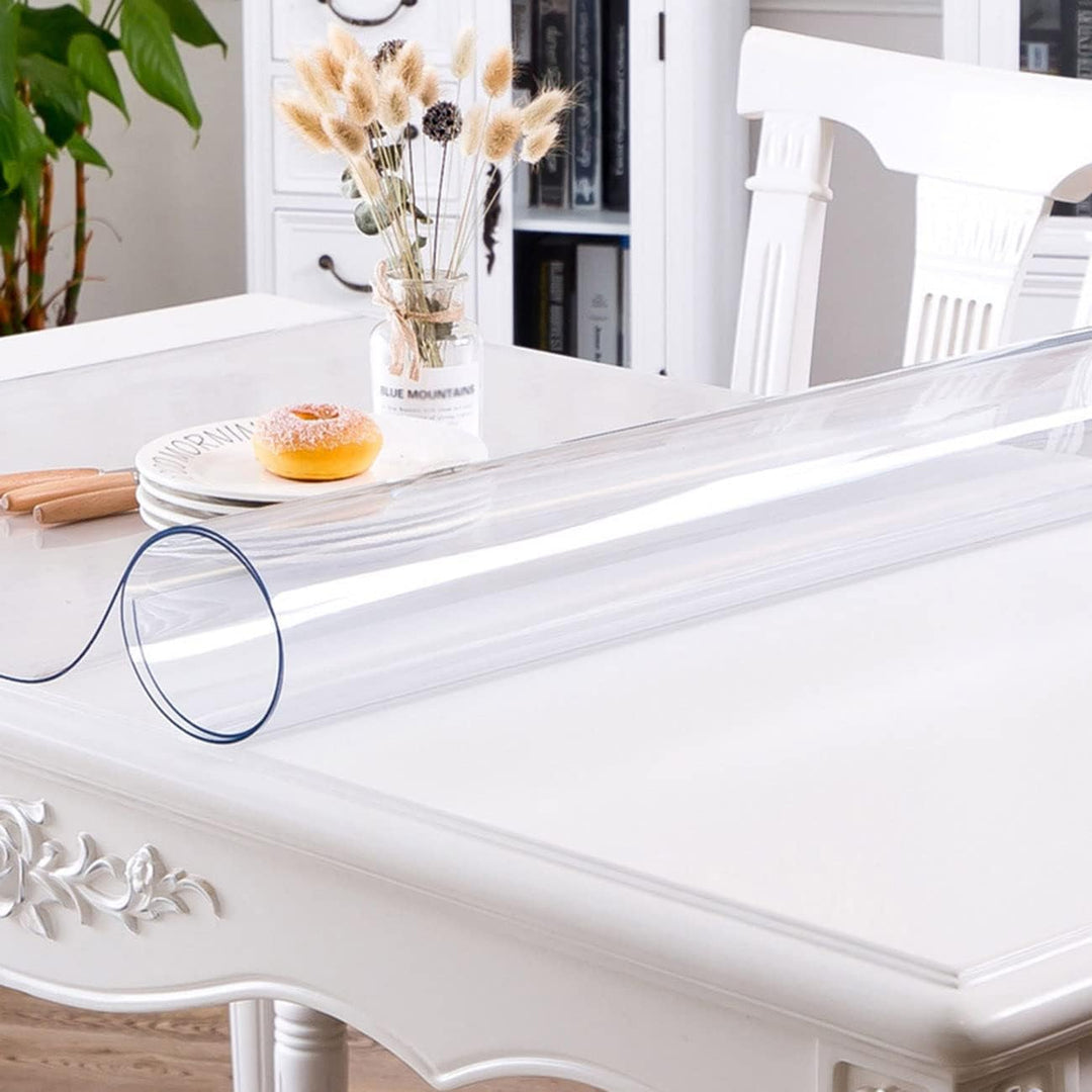 FANIVIN Haushalt PVC Transparent Tischdecke Tischmatte Schreibtisch Tischfolie Schutzfolie Quadrat D