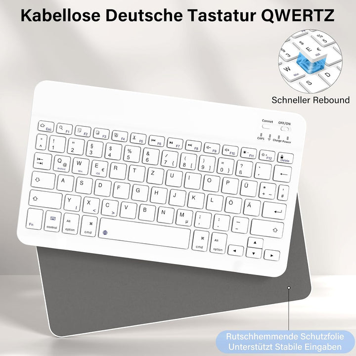aoub Hülle mit Tastatur für iPad (A16) 11. Generation/10. Generation 10,9" Blau, Blau