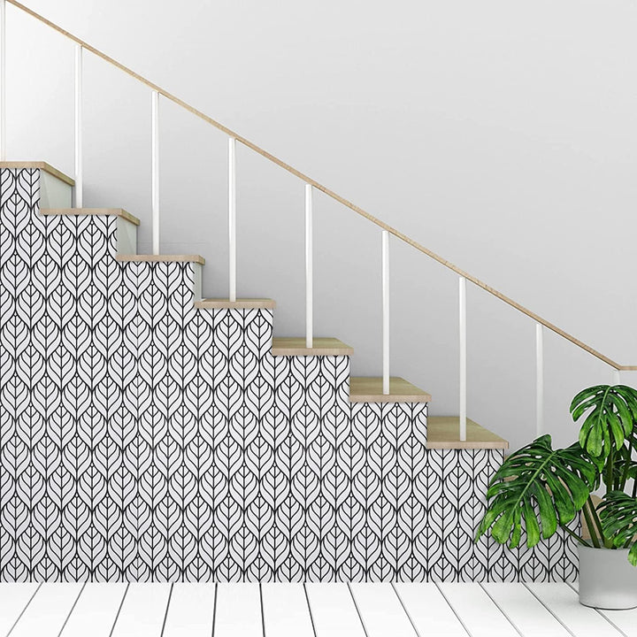 Hode Klebefolie Möbel Muster Blätter 41x1000cm Selbstklebend Folie für Möbel Schränke Schubladen Tis