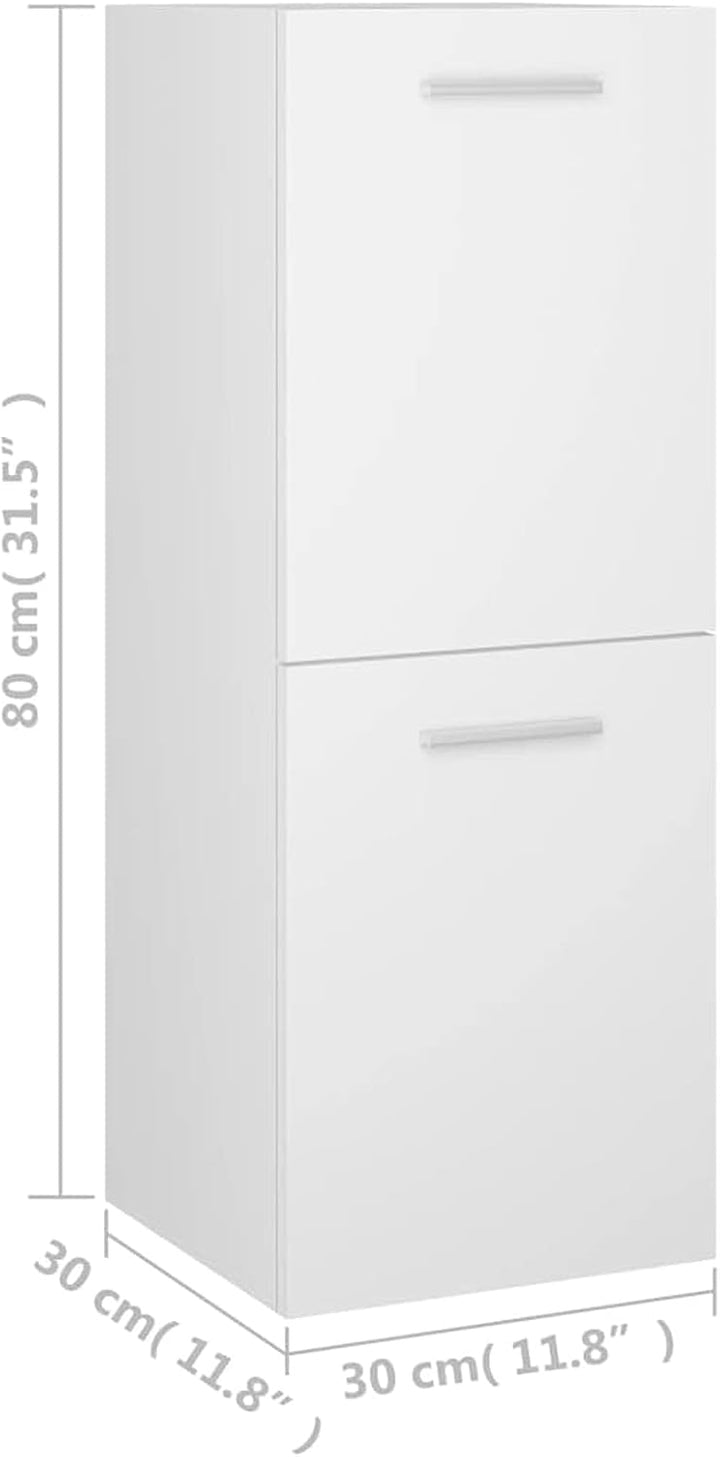 Tidyard Badezimmerschrank mit 2 Fächer Badschrank Hochschrank Badkommode Aufbewahrungschank Mehrzwec