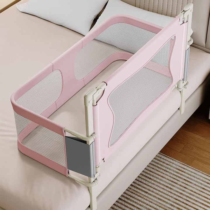 OHMG Bettgeländer,Sicherheitsgitter für Kinder,Sicherheitsgitter für Bett,höhenverstellbar,tragbar,B