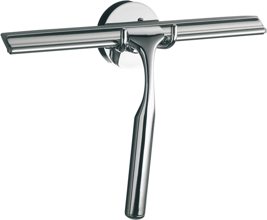 Emco SYSTEM2 Duschwischer mit Halterung, Duschabzieher aus Metall zur Wandmontage, stilvoller Glasab