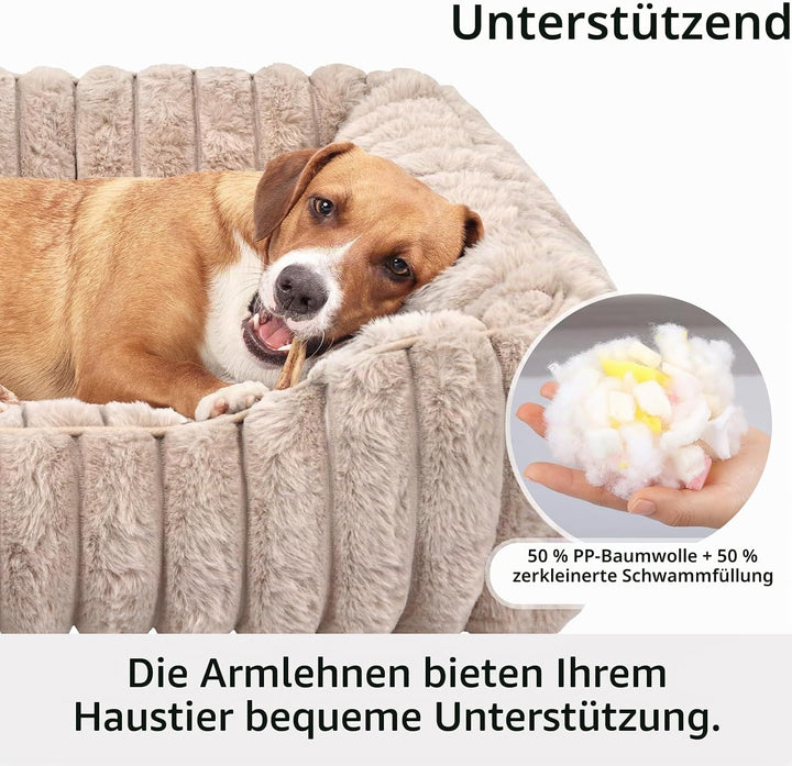 Katzenbett, Quadratisches Katzennest Haustierbett Tierbett Kleine Hundebett Waschbarer Flauschiges H