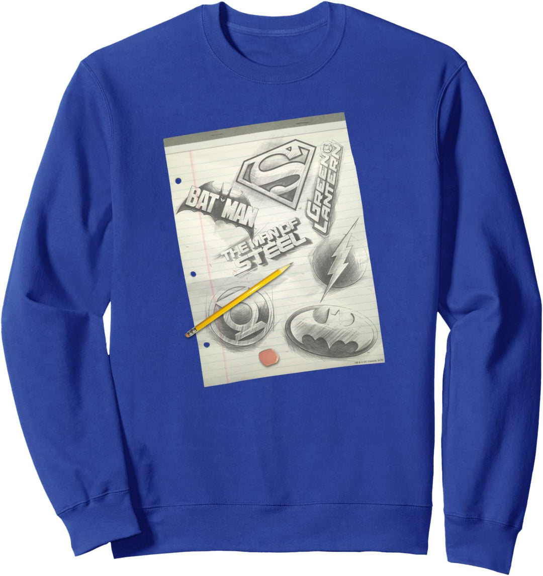 Justice League Logo Note Paper Sweatshirt