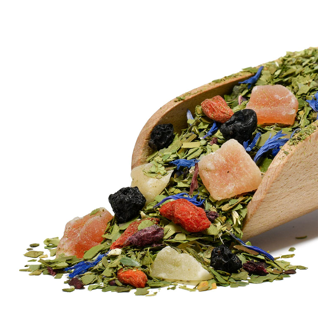 Mate Tee Verde Mate Frucht Set 1,5kg - Brasilien Yerba Mate - 5mm Grobe Blätter - Luftgetrocknet, St