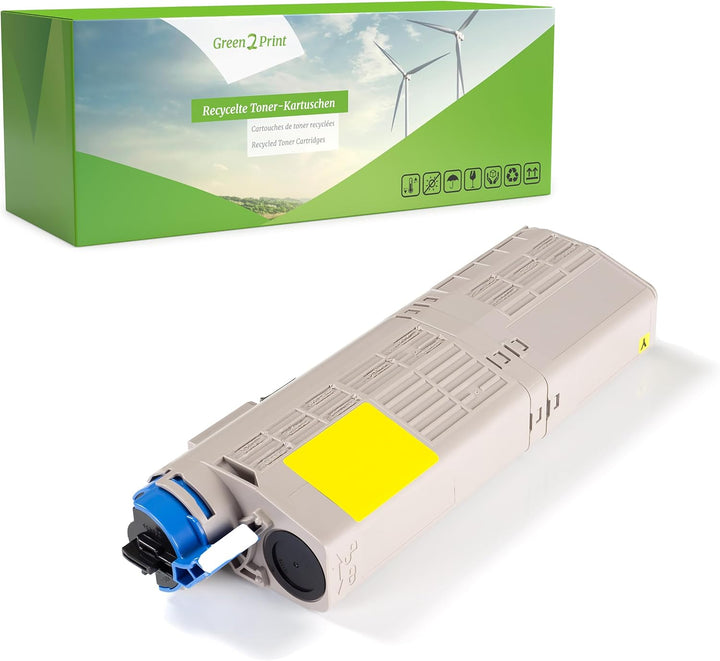 Green2Print Toner gelb 6000 Seiten ersetzt Oki 46490605 passend für Oki MC563DN, MC573DN, C532DN, C5