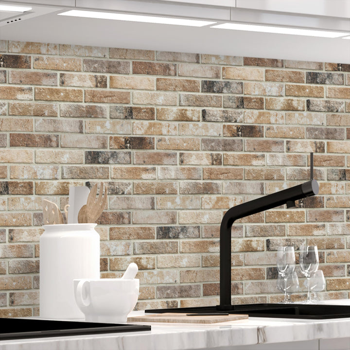 StickerProfis Küchenrückwand selbstklebend Glasoptik - LOFT Brown - 1.8mm, Versteift, alle Untergrün