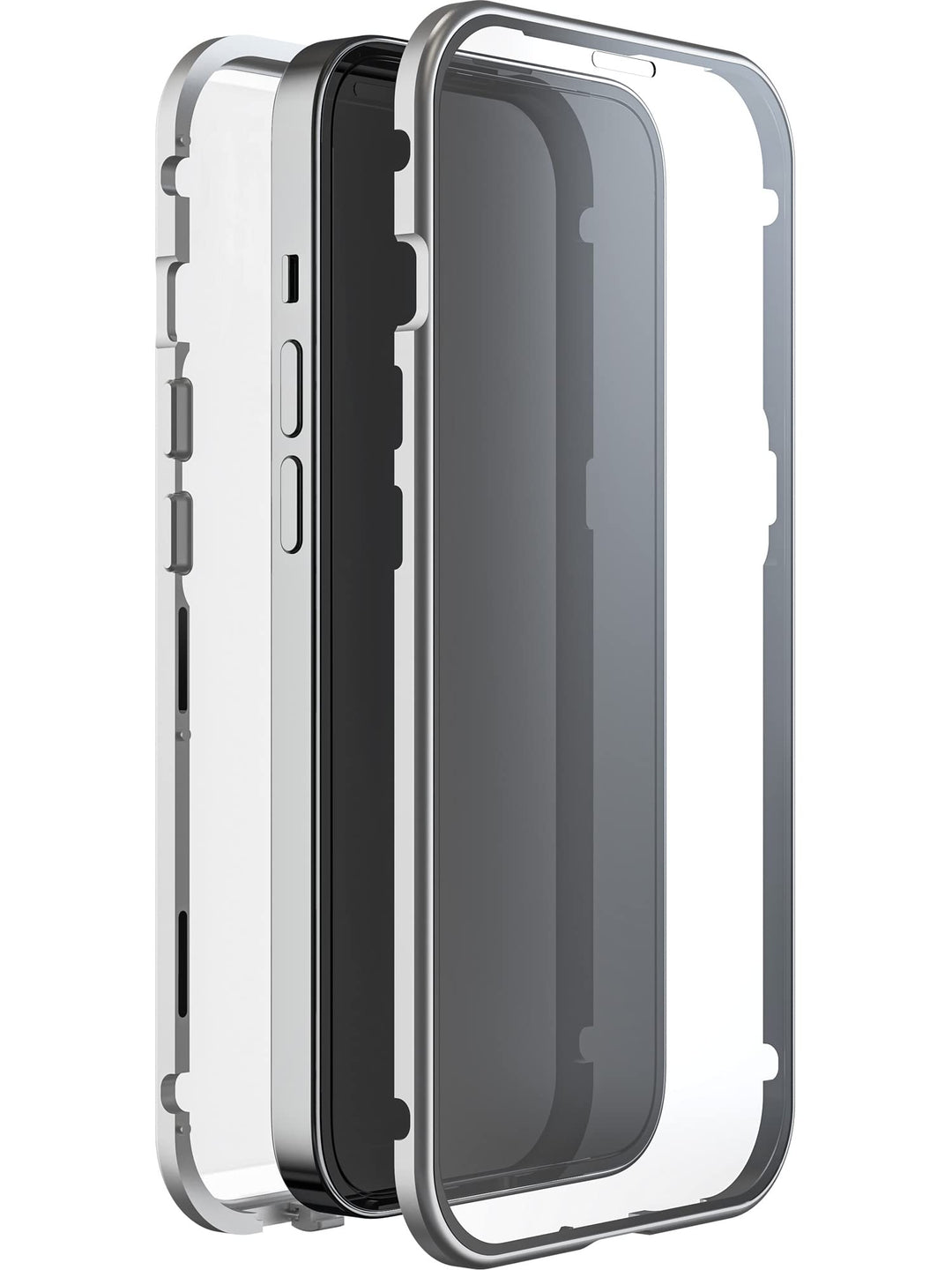 Black Rock - Hülle 360 Grad Glass Case Passend für Apple iPhone 14 I Handyhülle, Magnet Verschluss (