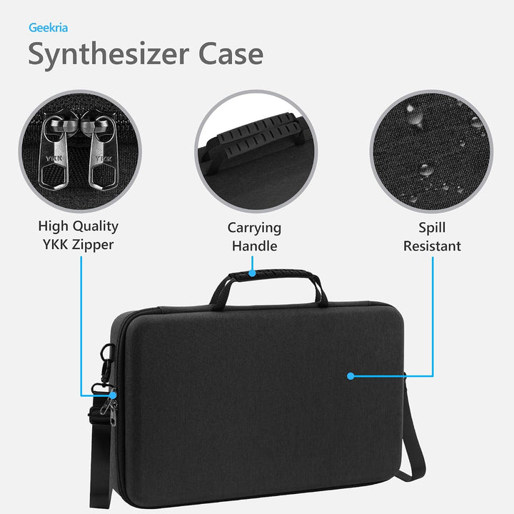 Geekria Hartschalen-Reisekoffer kompatibel mit Arturia MicroBrute UFO/MicroFreak, Tasche für Audio-S