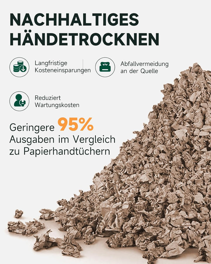 anydry Gewerblicher Händetrockner Edelstahl Heavy Duty mit HEPA-Filter | 8-10s Schnelles Trocknen, D