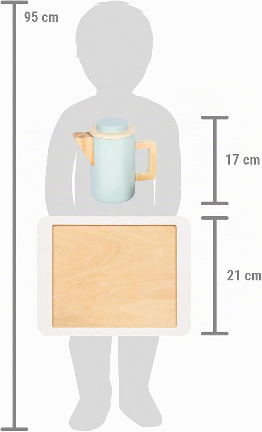 small Foot Kaffee und Tee Set Kinderküche aus Holz, 15-TLG. Küchenspielzeug, Rollenspiel für Kinder