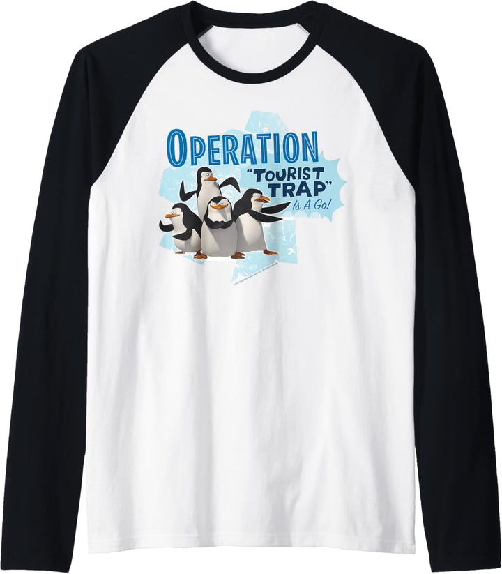 Madagascar Penguin Operation Tourist Trap Text Poster Raglan