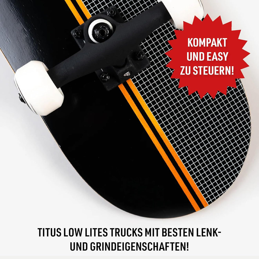 TITUS Skateboard Premium - Komplettboard – Skateboard Erwachsene, Jugendliche & Kinder ab 9 Jahre, f