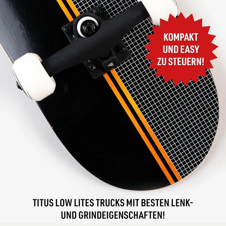 TITUS Skateboard Premium - Komplettboard – Skateboard Erwachsene, Jugendliche & Kinder ab 9 Jahre, f