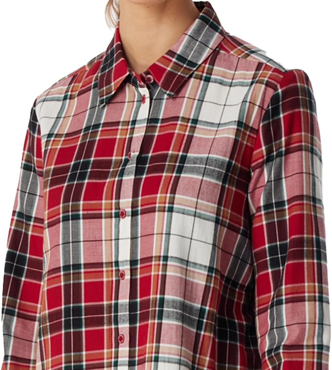 Schiesser Damen Nachthemd langarm Bauwolle 90cm - Xmas Gifting Set 40 Kariert, 40 Kariert