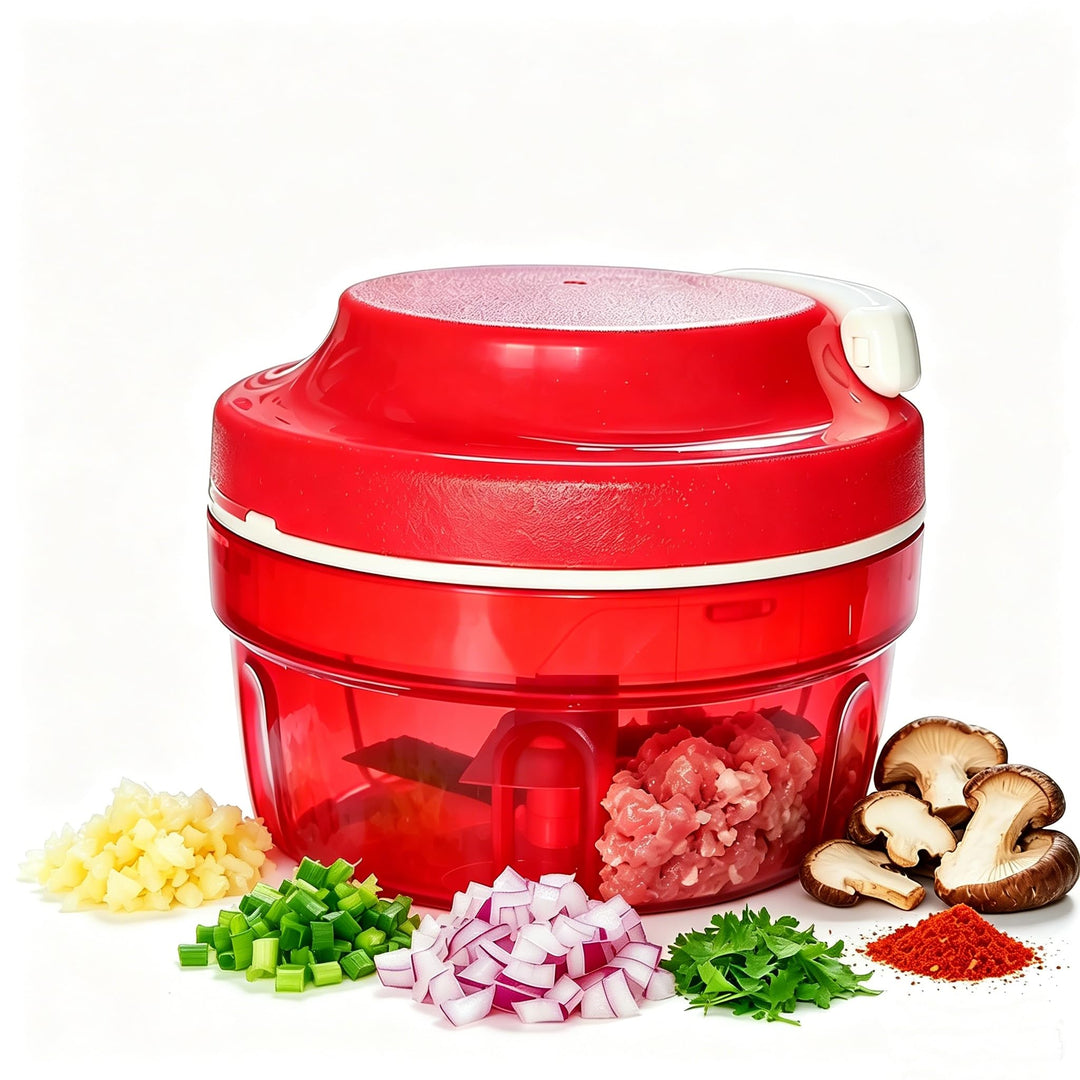 Zwiebelschneider Manuell, Gemüsehacker, Onion Chopper, Multizerkleinerer Manuell, 300ml Zwiebel Zerk