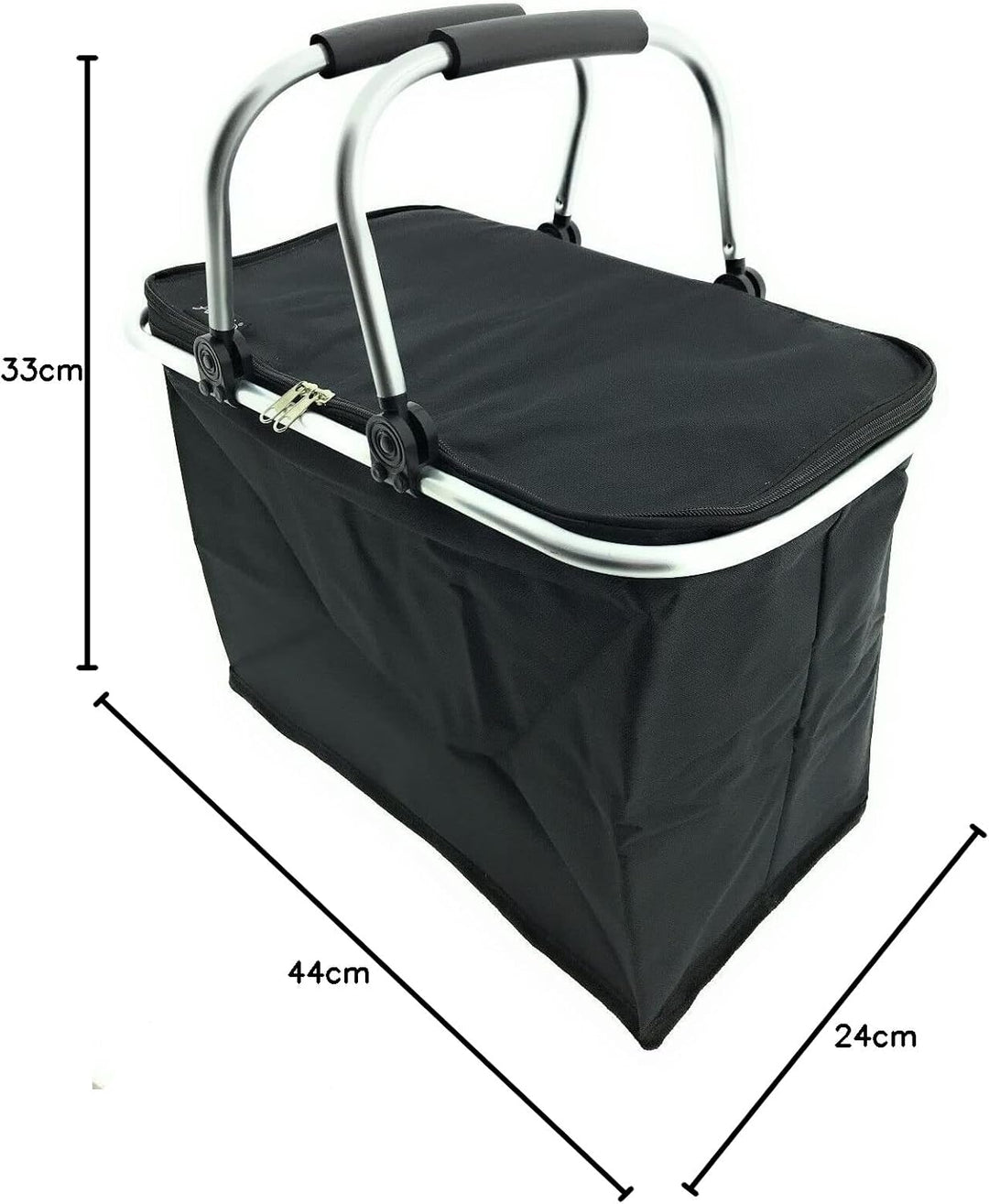 XXL Kühltasche Thermo Einkaufskorb Picknick Kühlbox Campingtasche faltbar stabil Rot Schwarz Grün, S