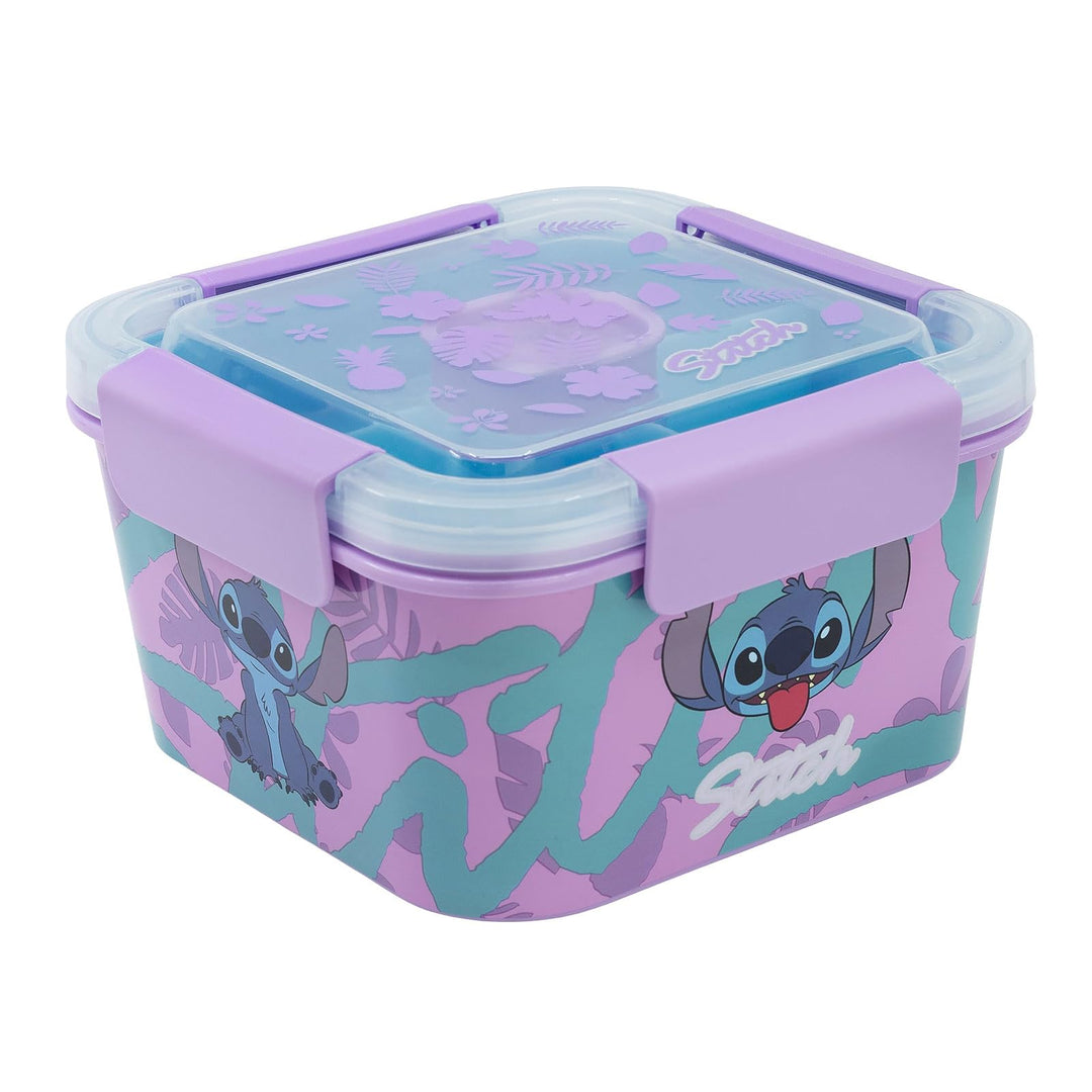Elbenwald Bento Lunchbox - Motive wie Lilo & Stitch, Harry Potter, Minecraft & viele mehr 17 x 10 x