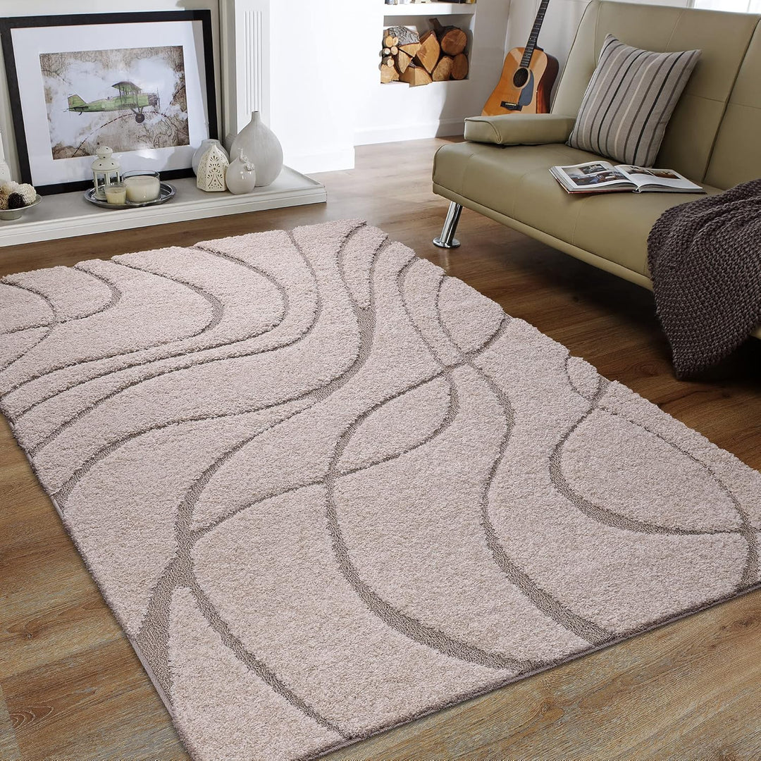 SANAT Wohnzimmer Teppich - Luxus Shaggy Nicht-schuppend Teppich, Wohnzimmer Schlafzimmer Esszimmer E