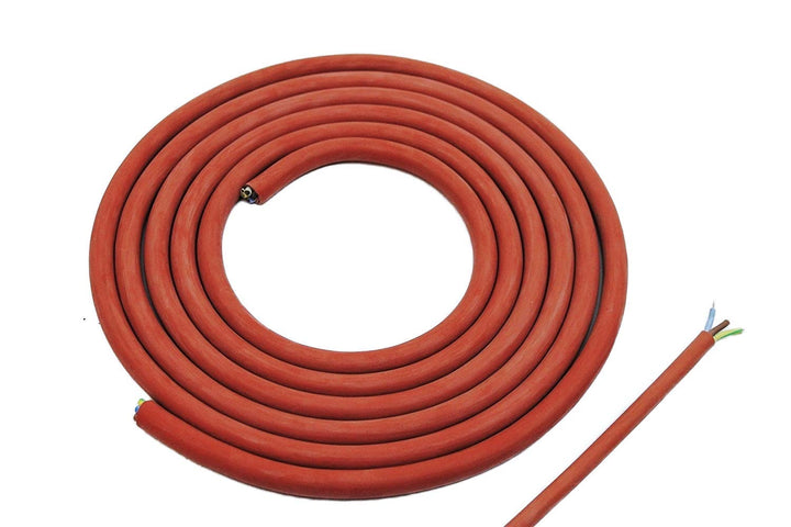 5 Meter (m) Silikonkabel 3x1,5 mm² | SiHF | Hitzebeständige und flexible Silikonleitung | Saunakabel
