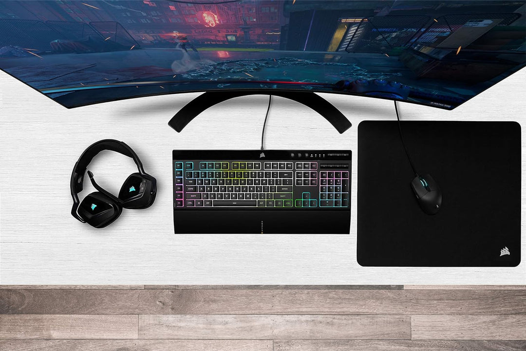 Corsair K55 RGB PRO XT Gaming-Tastatur, kabelgebunden, QWERTY-Layout, Schwarz, K55 RGB PRO XT