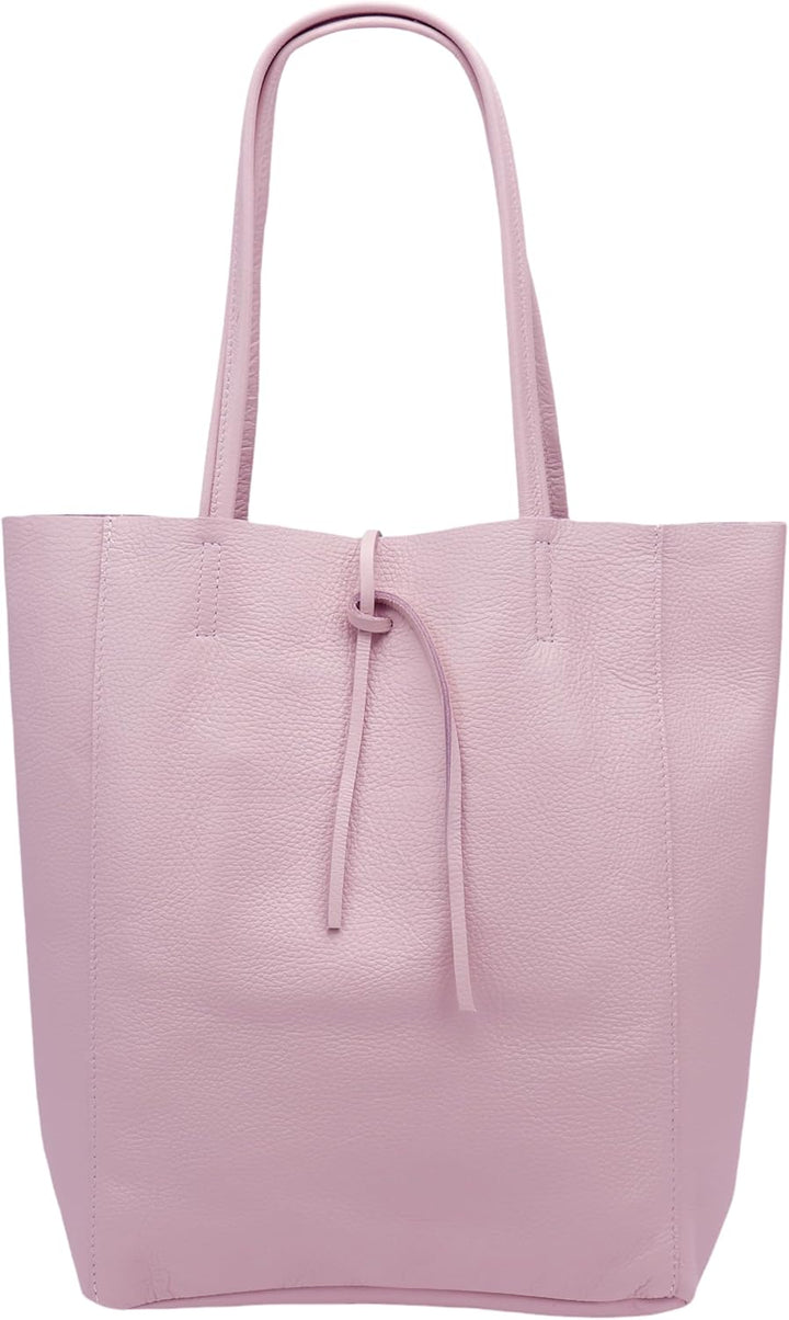SH Leder ® Damen Echt Rindleder Shopper mit Innentasche in vielen Farben Schultertasche Henkeltasche