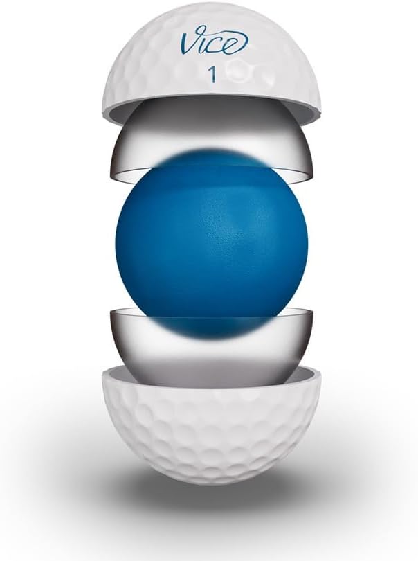Vice Golf Tour White 2020 | 12 Golfbälle | Eigenschaften: exzellenter Kurzspiel-Spin, gerade Flugbah