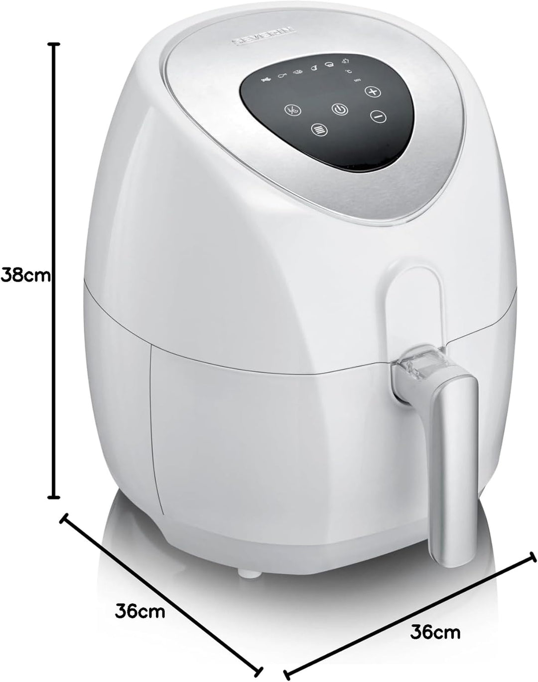 SEVERIN FR 2440 Heissluftfritteuse 1500W 6 Automatikprogramme LCD Touch-Display
