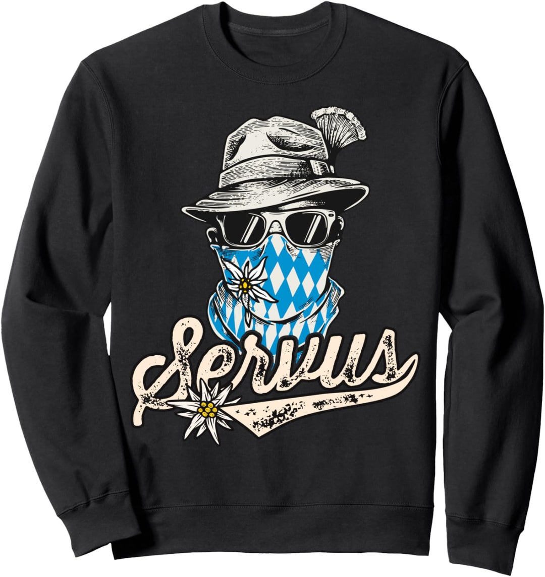 Servus Trachten TShirt Herren Bayern Passend für Oktoberfest Sweatshirt