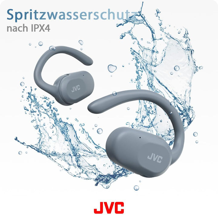 JVC Nearphones HA-NP40T-A, True Wireless Ohrhörer, Open Ear Design, Verstellbarer Ohrbügel, 16 mm Tr