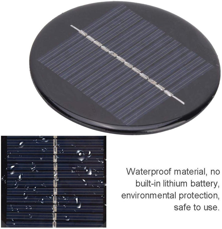 Solar Ersatzoberteil, Runde Sonnenkollektor, 4 Stück 6 V 80 Mm Durchmesser Runder Solarpanelersatz,
