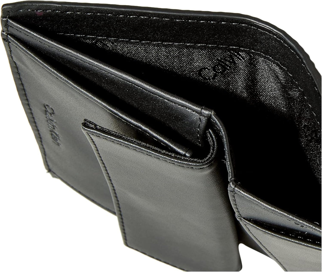 Calvin Klein Damen Elevated Trifold Md Saffiano Geldbörsen, Ck Schwarz