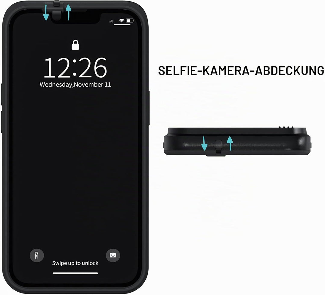 Spy-Fy iPhone 14 Plus Hülle mit Schiebekamera-Abdeckung Vorne und Hinten | Schütze Deine Privatsphär