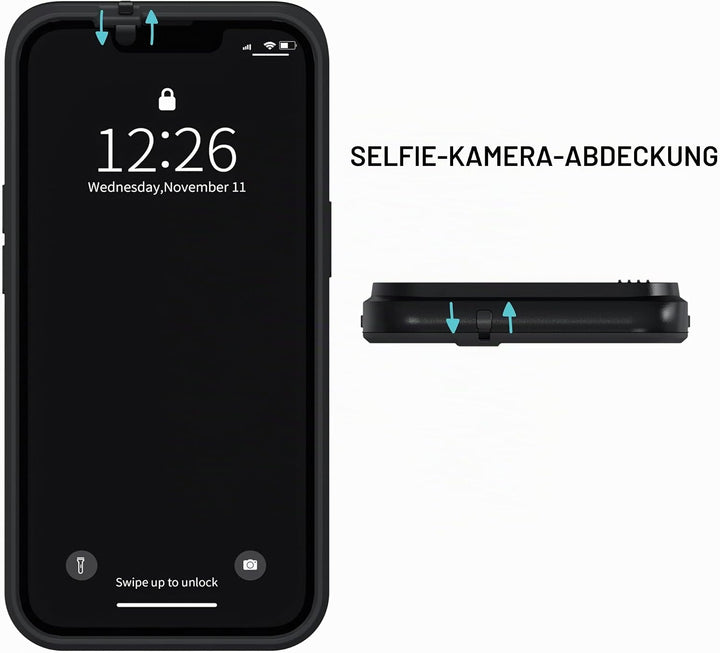 Spy-Fy iPhone 14 Plus Hülle mit Schiebekamera-Abdeckung Vorne und Hinten | Schütze Deine Privatsphär