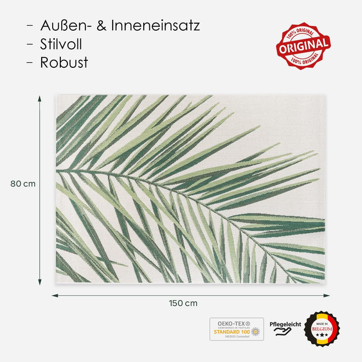 Domdeco In- &amp; Outdoor Teppich Dave, aus wetterfester, robuster Kunstfaser in klassischen &amp; modernen
