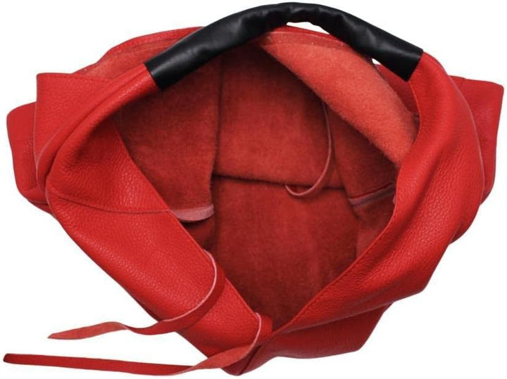 FrasiBags Schultertasche aus echtem Leder, hergestellt in Italien Blau, Blau