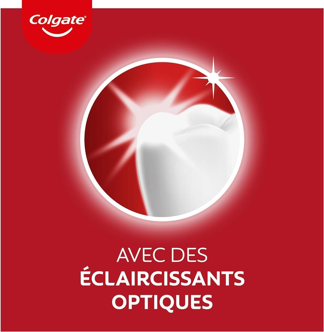 Colgate Max White Optic Zahncreme 4x75 ml | Colgate Zahnpasta entfernt bis zu 100% der Oberflächenve