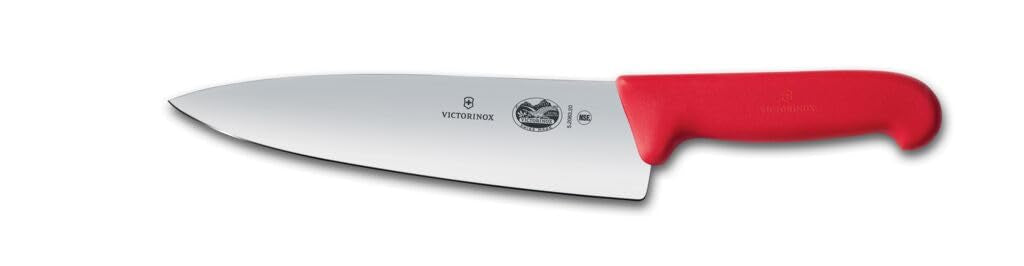 Victorinox Fibrox Kochmesser, Breites Universalmesser für Fleisch, Fisch, Gemüse und Kräuter, 20 cm,